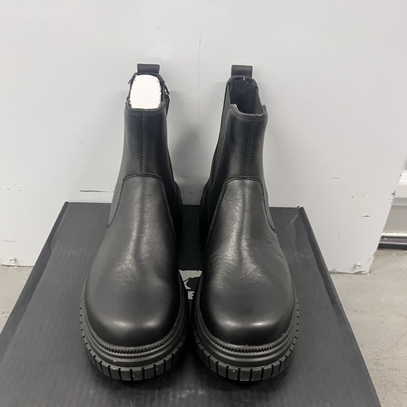 SOREL Ona Ave Chelsea Boot WP Black Women's Size 10 Waterproof Leather Lug Sole - Picture 5 of 8